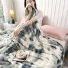 New Faux Rabbit Fur Warm Blanket Double Sided Skin-Friendly Throw Blanket Ultra Soft Solid Color Plush Striped Blankets