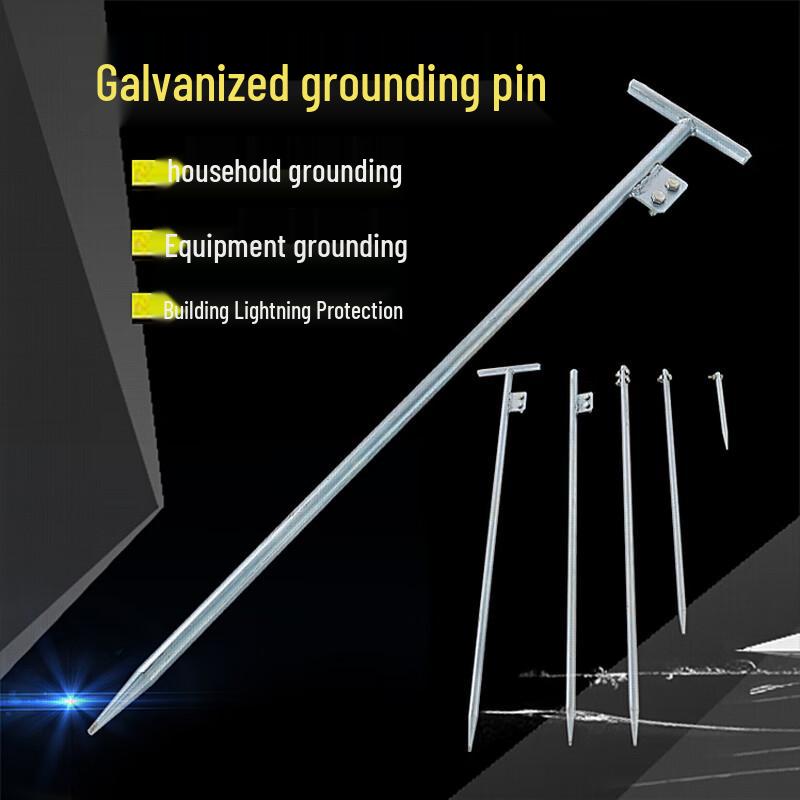 Galvanized T-Shaped Grounding Rod (5-Pack)