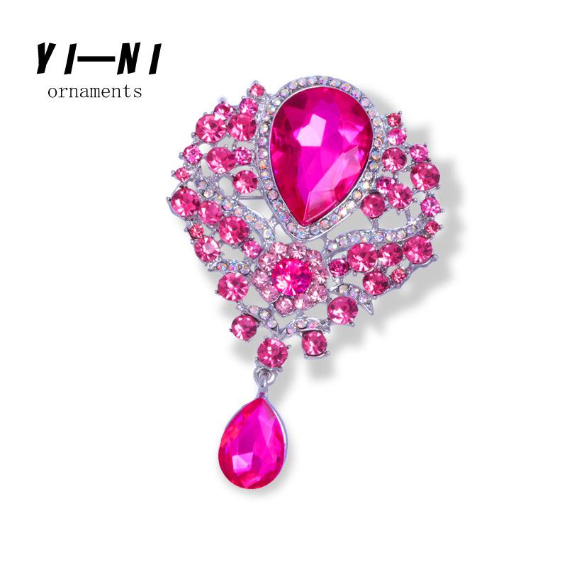 Стиль Винтаж Кристалл Алмаз Подвеска Брошь Брошь Булавка для Воротника Аксессуары для Пальто