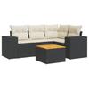 VidaXL Salon de Jardin avec Coussins 5 pcs, Canapés de Patio, Ensemble de Meubles, Mobilier de Terrasse Extérieur, Noir 3225426