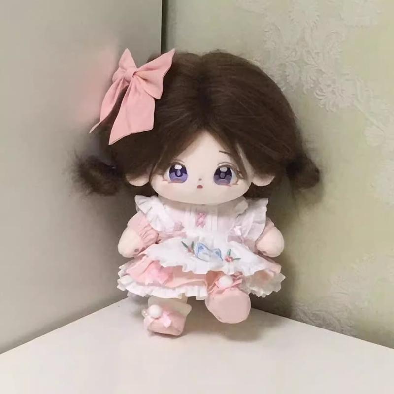 20cm Kawaii Idol Doll Plush Princess Dolls Stuffed Figure Toys Cotton Baby Plushies Toys With Clothing Fans Collection Gifts