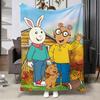 Cartoon AArthur Throw Soft Warm Flannel Blanket Multiuse Throw for Bed Sofa Office Air Conditioning Nap Blanket