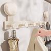 4/5/6 Hooks Suction Cup Door Hook Rust-proof Robe Hook Movable Clothes Hangers  Bedroom