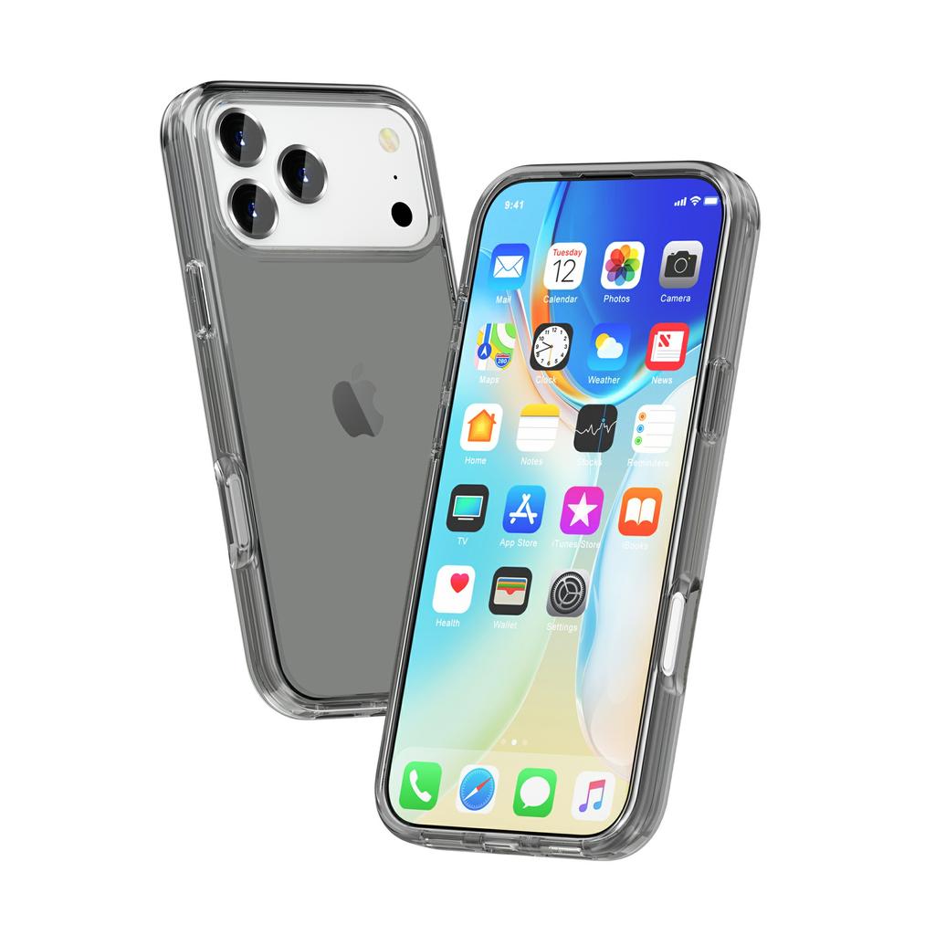 For iPhone 17 Pro Case PC+TPU Shockproof Clear Phone Cover