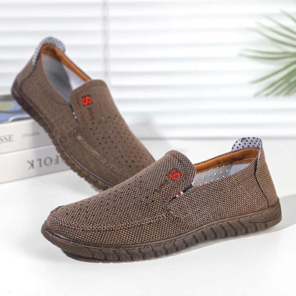 

Тканевая обувь мужская весна и лето мужская обувь легкая модная простая мужская обувь низкие кеды мужская обувь одна педаль повседневная обувь 44