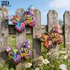 Iron Butterfly Wall Decor Hanging 2D Flat Wall Art Ornaments Garden Wall Ornaments  Outdoor Fence