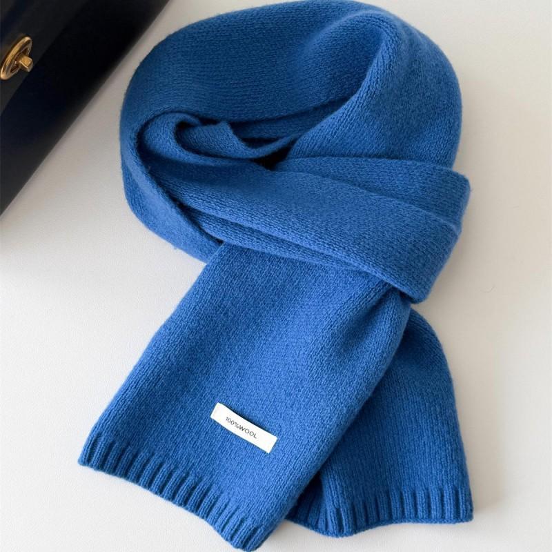 Versatile 100% Pure Wool Scarf Winter Warm Knit Neck Warmer Women