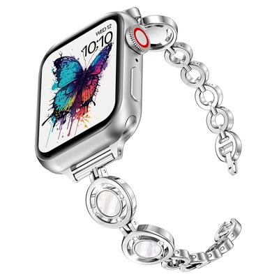 Jewelry Strap for Apple Watch Band Ultra 49mm 41mm 38 40mm 42 44 45mm Luxury Chain Metal Bracelet IWatch Series 7 8 6 5 4 3 Se