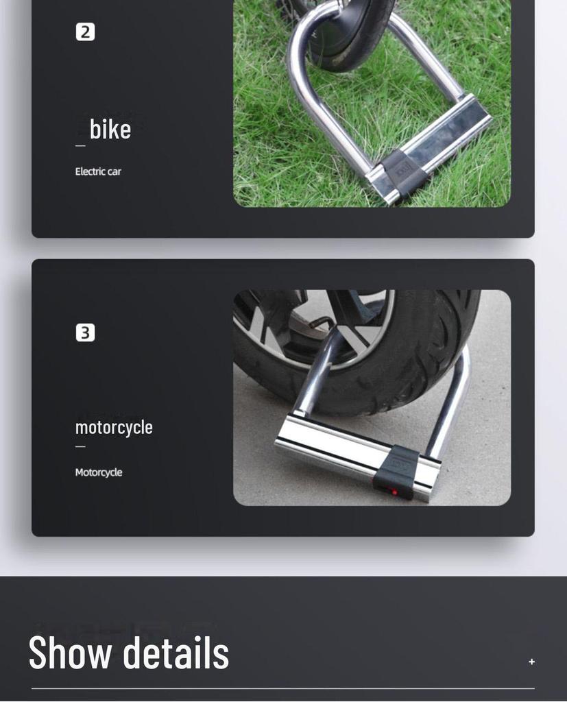 Electric Vehicle Anti-Theft U-Lock: Waterproof, Pry-Resistant Lock for Cars & Motorcycles