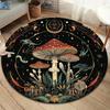 Mushroom Round Area Rug,Carpet Rug for Living Room Bedroom Sofa Playroom Decor,Non-slip Floor Mat