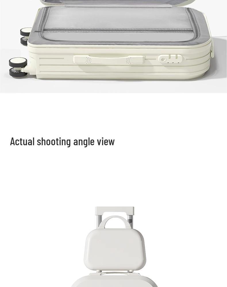 Durable College Student Trolley Suitcase with Combination Lock