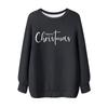 Ladies' Christmas Printed Round Neck Long Sleeved T-shirt Sweatshirt Top