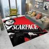 Tappeto Scarface 3D Classico Film Tony Tappeto per Casa Soggiorno Camera da Letto Divano Zerbino Decorazioni, Tappeto Area Giochi Bambini Tappetino Antiscivolo
