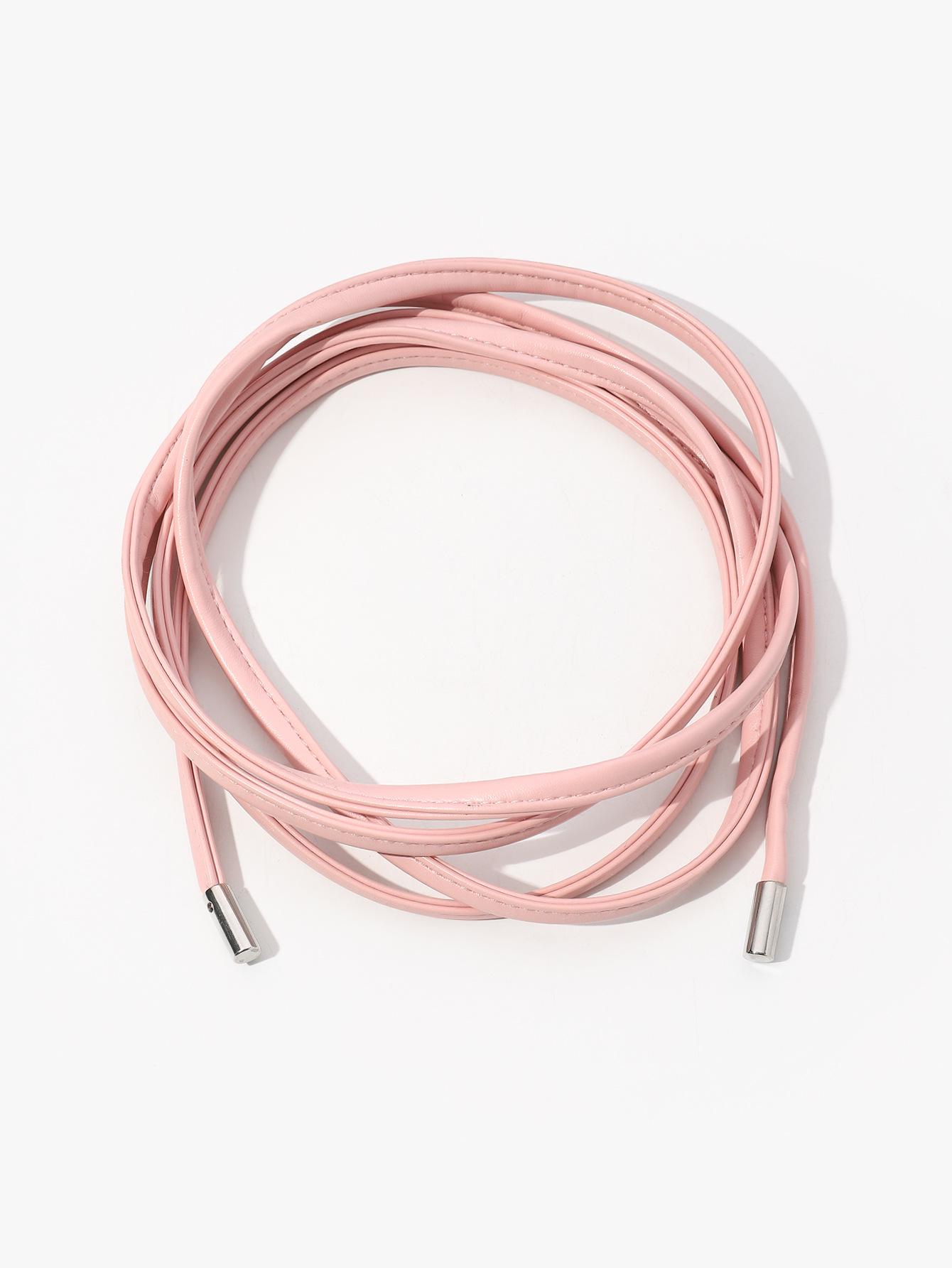 

Women s Slim Leather Belt: Trendy European & American Knot Design for Summer Dresses 165cm