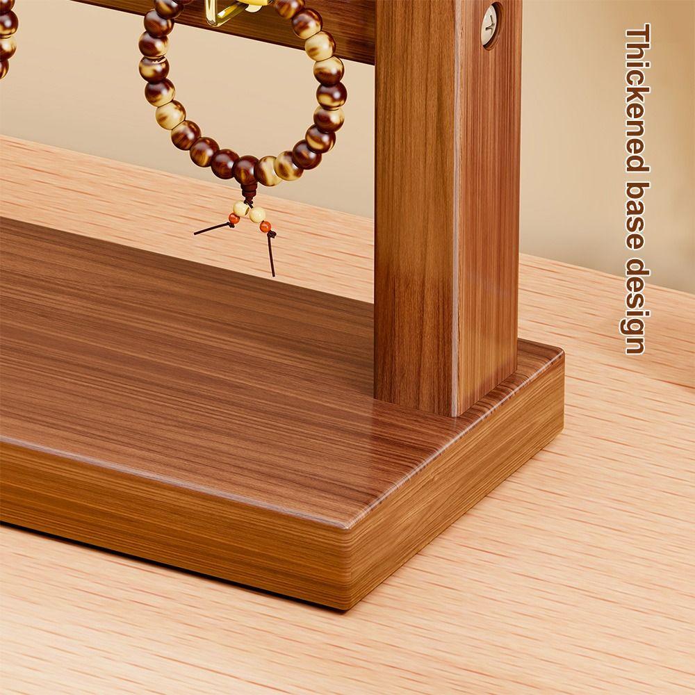 Wooden Bracelets Display Rack with Hooks Spacious Jewelry Holder Display Practical Aesthetic Necklace Holder for Trade Show