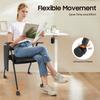 2 Pcs Foldable Reception Chairs with Table, Wheeled Office Waiting Room Chairs, 440lbs Stackable Guest Chairs for Lobby