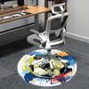 Colorful Abstract Soccer Ball Office Carpet Chair Mats, Home Decor, Office Carpet, Gift for Sports Enthusiasts, Suitable for Bedroom, Living Room, Va