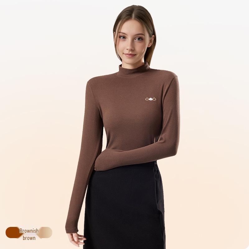 Dámská termoaktivní antibakteriální základní vrstva s polozvýšeným krkem - Zeštíhlující, k pokožce šetrný úplet na podzim/zimu