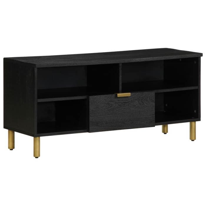 VidaXL TV Stand Black 100x33x46 Cm Engineered Wood, TV Stand, TV Unit, Media Unit, TV Bench, Hi-fi Unit, 4017664