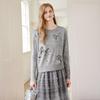 Women's Bowknot Sequin Drop Shoulder Knit Sweater