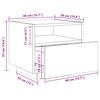 Nightstand with LED Lights Concrete Grey 40 X 39 X 37 Cm
