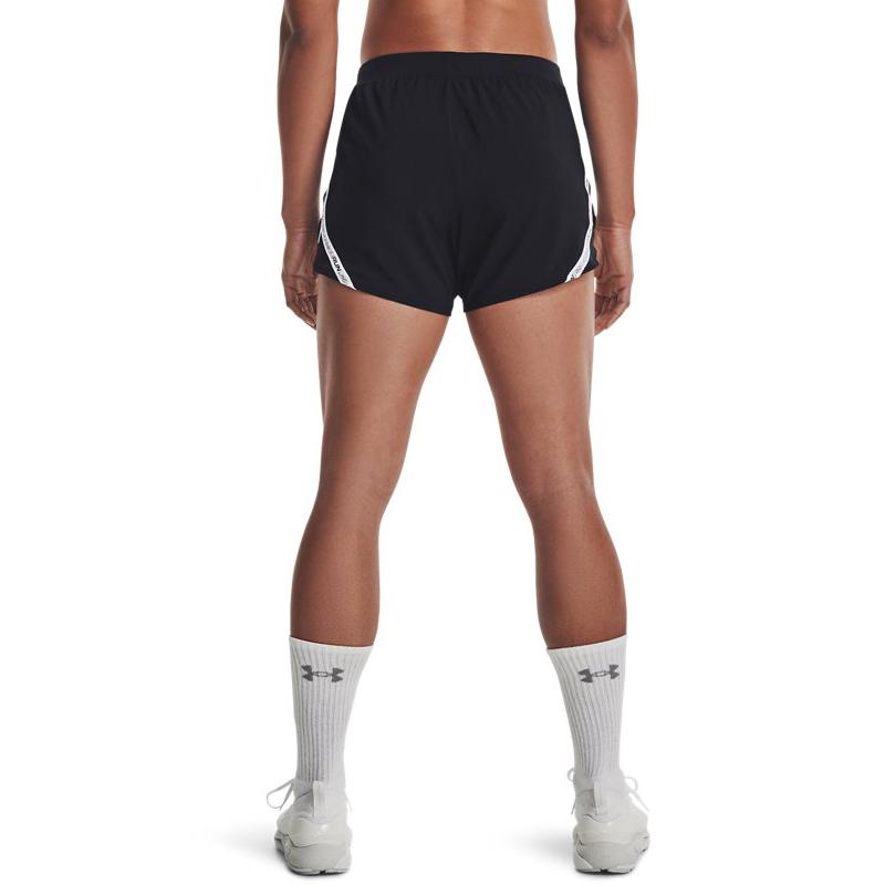 Under Armour Fly-By 2.0 Lauf-Schnelltrocknend Atmungsaktiv Freizeit-Shorts Damen-Shorts Schwarz 1361392-001