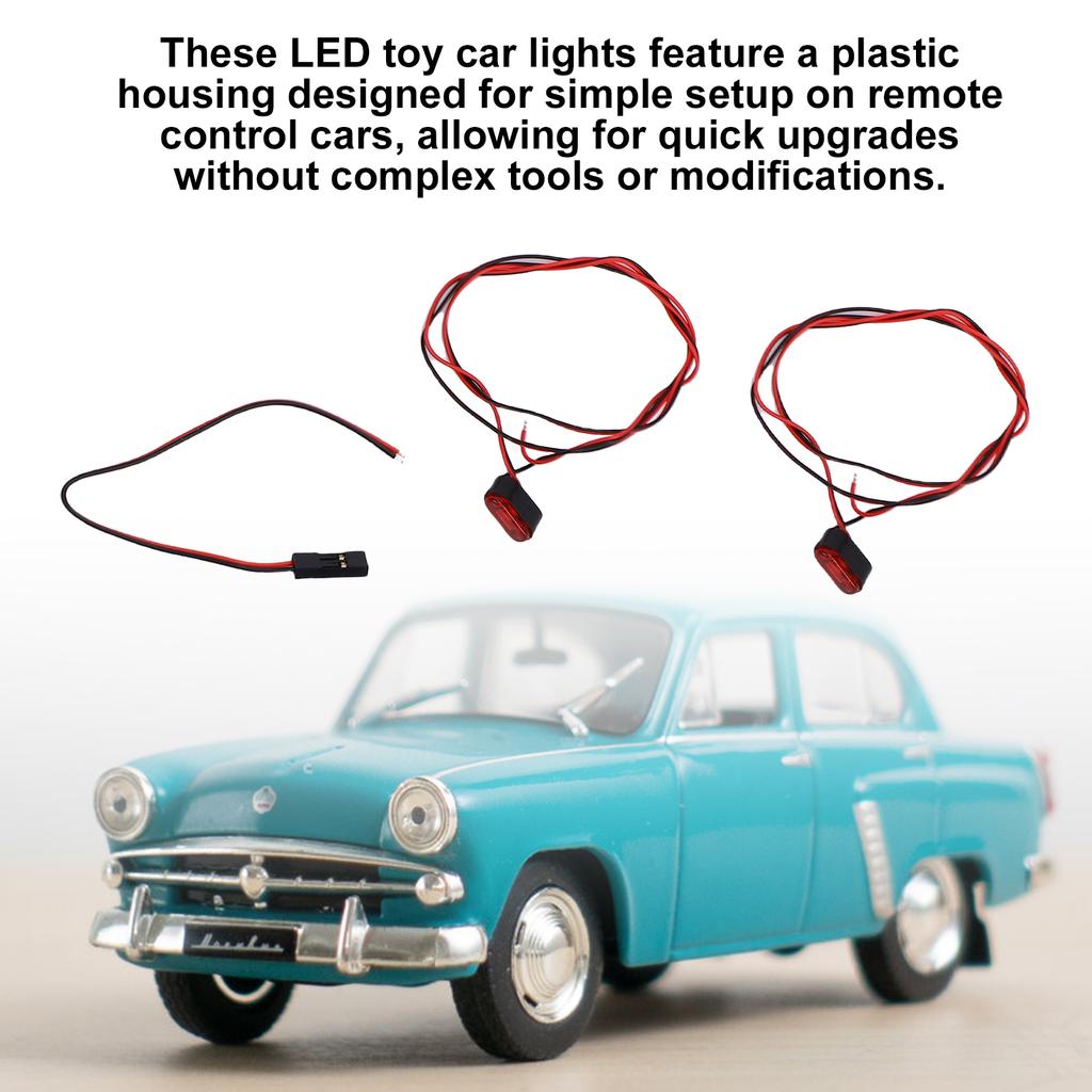 LED Toy Car Lights Remote Control Car Light Strip LED Marker Lights with Heat Shrink Tubing for RC Cars Orange
