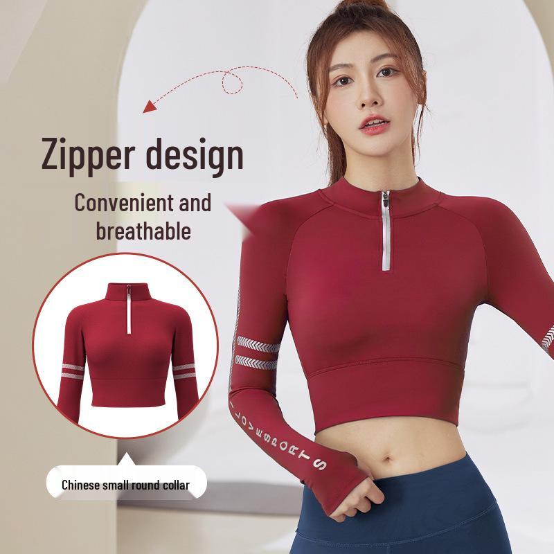 

Топ с длинным рукавом для йоги и фитнеса Juyi Hall с нагрудными вкладышами XL