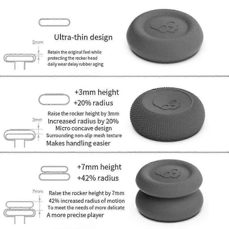 6pcs Thumb Stick Grip Caps Non-Slip Handle Rocker Button Cap for Game Controller Accessories Purple