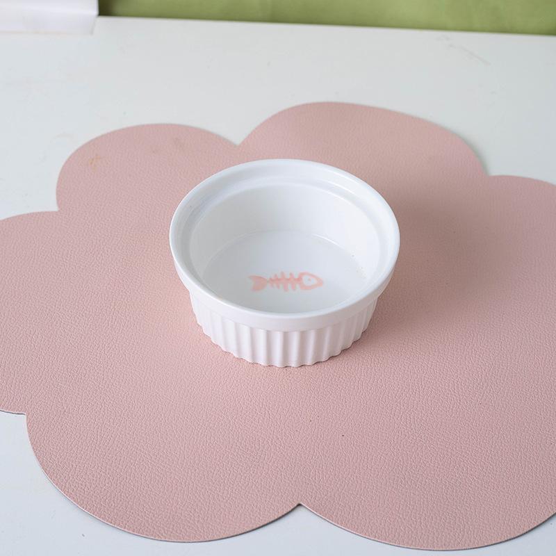 

Slanted Ceramic Pet Bowl: Protects Neck, Anti-Spill Double Bowl for Cat/Dog Food & Water