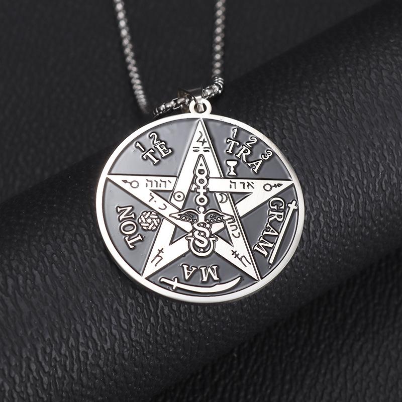 Solomon's Seal Kabbalah Pentagram Amulet Jewelry Pendant Necklace