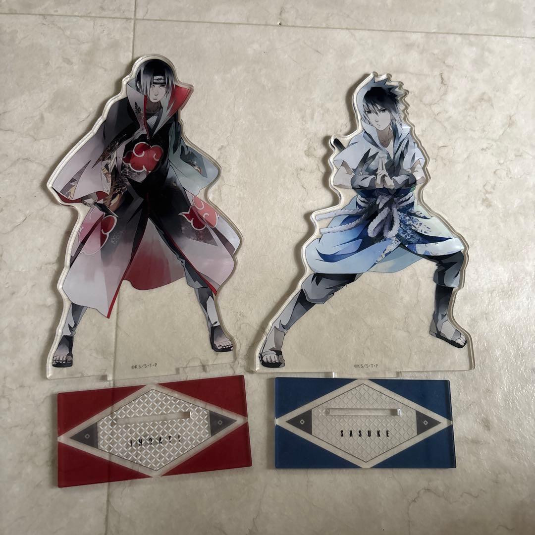 Used NARUTO Big Acrylic Stand Sasuke Uchiha Itachi Yuin