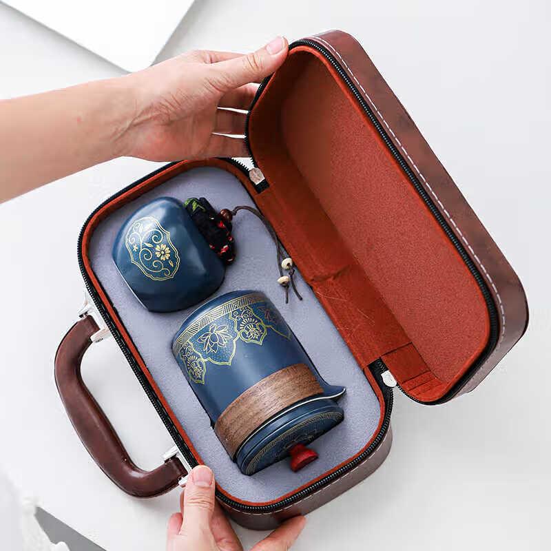 TLAKEHO Portable Travel Tea Set
