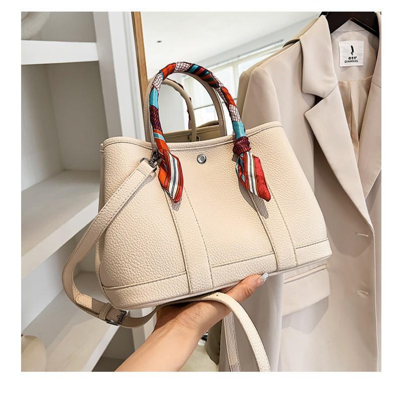 

Women s Bag 2025 New Garden Single Shoulder Cross-slung Bucket Large Capacity Tote Wide Strap Portable покинуть белый