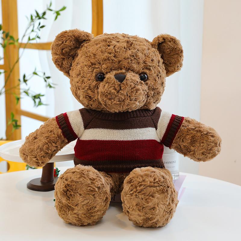Sweater Teddy Bear Doll Plush Toy Large Hug Bear Soothing Bear Brown Bear Valentine's Day Gift