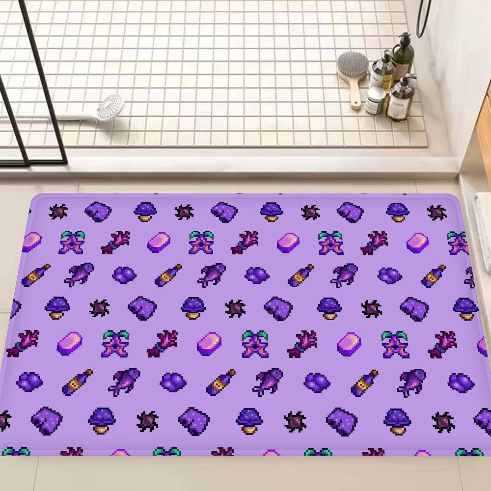 Farming Game S-Stardew V-Valley Entrance Door Mat Washable Non-Slip Living Room Sofa Chairs Area Mat Kitchen Welcome Doormat