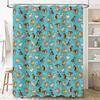 Cute Shiba Inu Dog Shower Curtain Waterproof Bathroom Decor Japanese Style Van Gogh Pattern Home Decor Washable Fabric