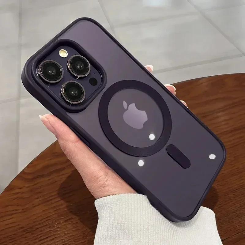 Transparent For Magsafe Magnetic Case For iPhone 16 17 Air 16e 15 14 Plus 13 12 11 Pro Max Wireless Charging Hard Protect Cover