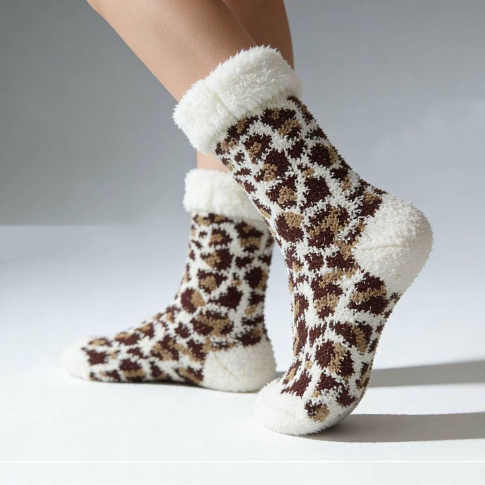 Thicken Plush Fuzzy Slipper Socks Thermal Warm Thermal Slipper Socks Soft Sleep Socks Bedroom Wear