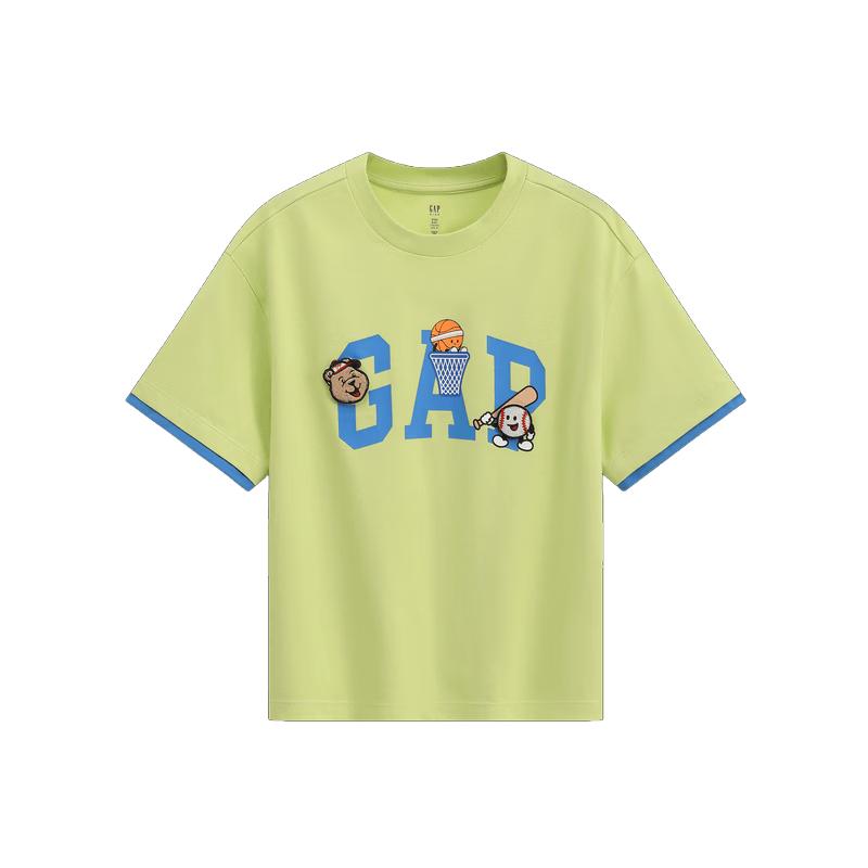 GAP Boys  Logo Moisture-Wicking Cool-Sense Short Sleeve T-Shirt 120 cm (Age 6-7)