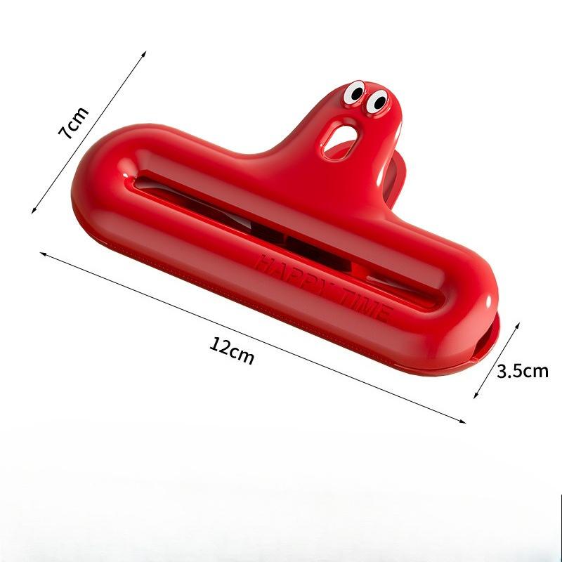 

Зажим-гусеница для герметизации, влагонепроницаемый зажим для снеков, кухонные многофункциональные герметичные фиксирующие зажимы, бытовой герметизатор для сохранения свежести красный