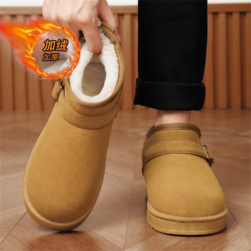 Snow Boots New Winter Thickened Velvet Warm Outdoor Non-slip and Cold Thick-soled Bread Cotton Shoes