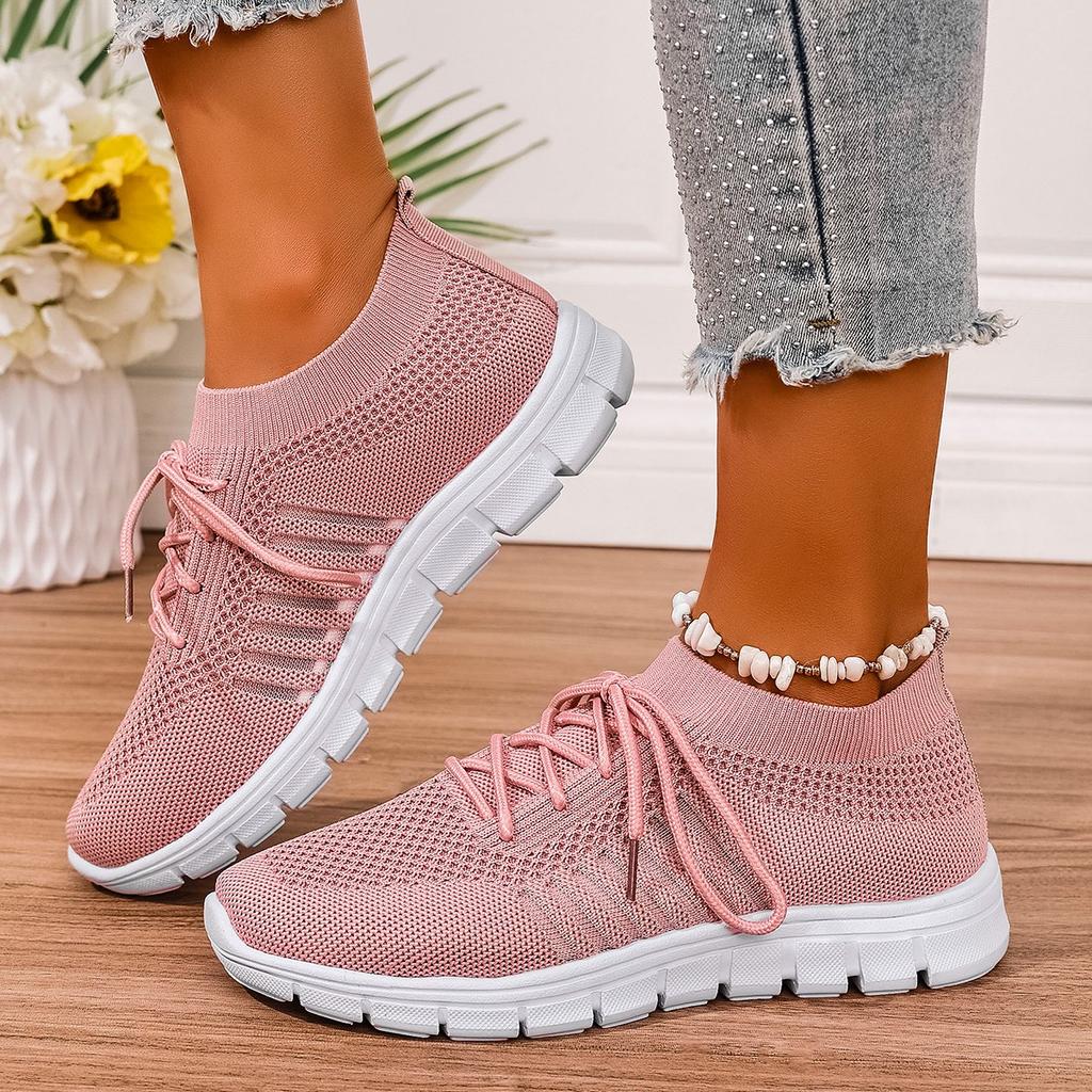 2025New Women's Sneakers Shoes Tennis Female Sport Gym Running Shoes Lace-Up Casual Shoes Mesh Breathable Zapatillas Mujer Woman