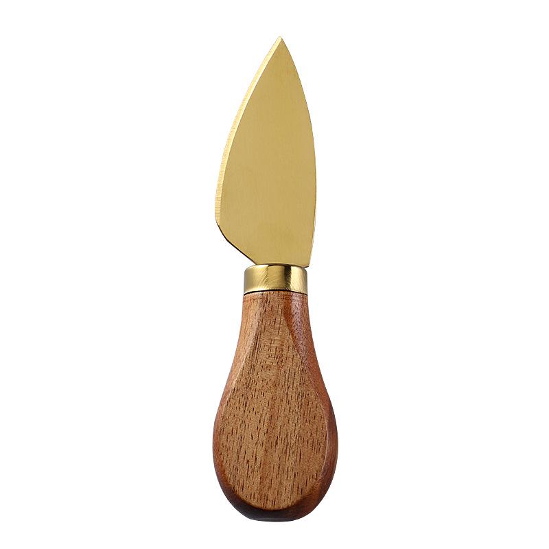 Acacia Handle Stainless Steel Cheese and Butter Knife Set
