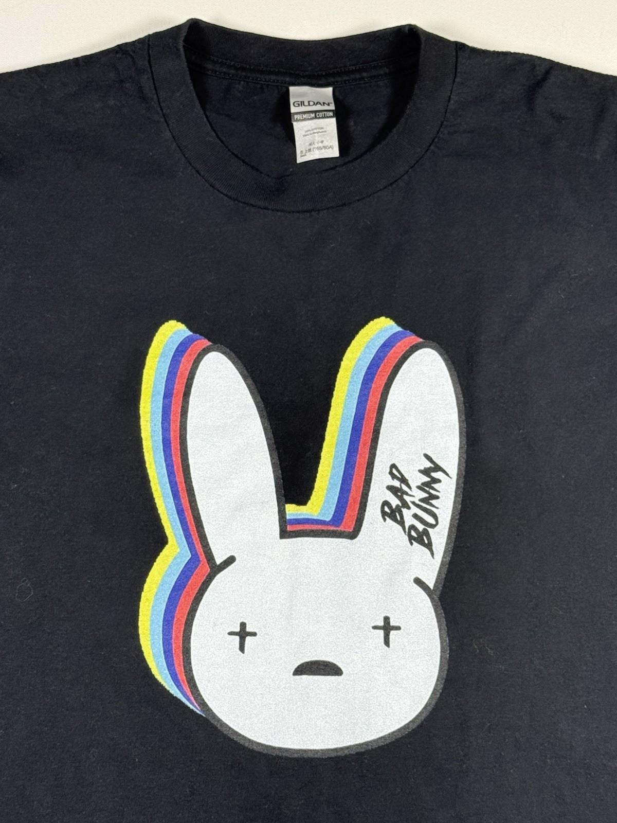 Bad Bunny Men’s Small Black Graphic Logo Streetwear Hip Hop Unisex T-Shirt XXL