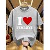 Summer I Love Femboys Printed T-shirts Women Men Casual Funny Fashion Streetwear Short Sleeve Tops