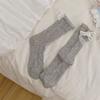 3Pairs Ins Style Lace Bow Socks Thin Sweet Socks Women Soft Mid Tube Socks  Lady