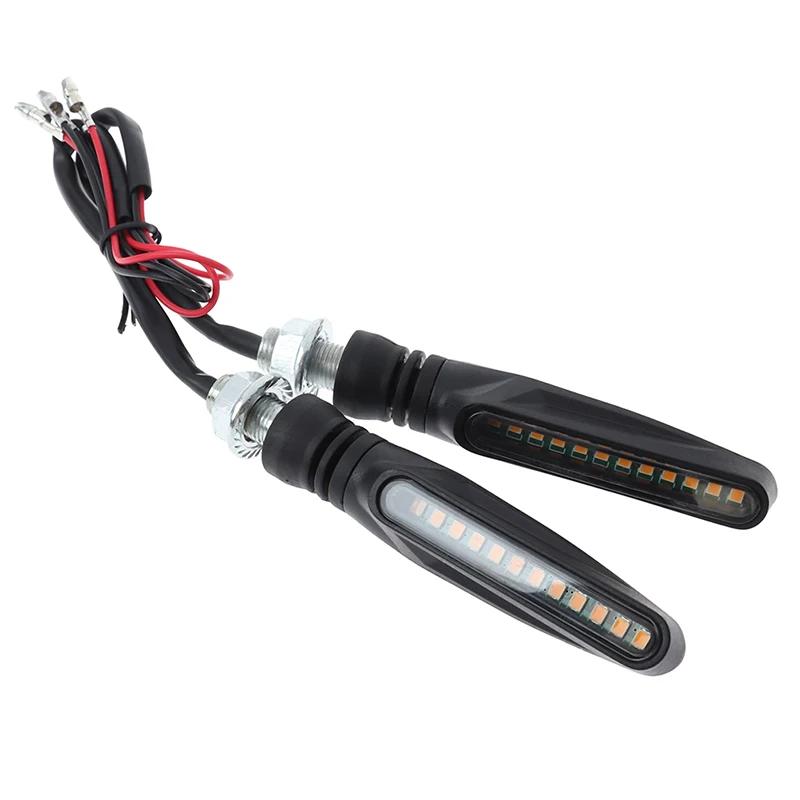 Plug&Play Motorcycle LED Blinkers - 12V Sequential Turn Signals with Auto-Cancel & Anti-Glare Design