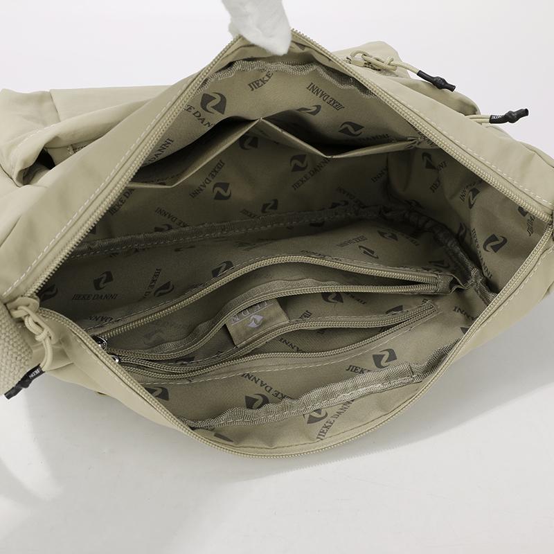 Borsa a tracolla in nylon impermeabile, grande capacità, borsa a spalla casual da donna