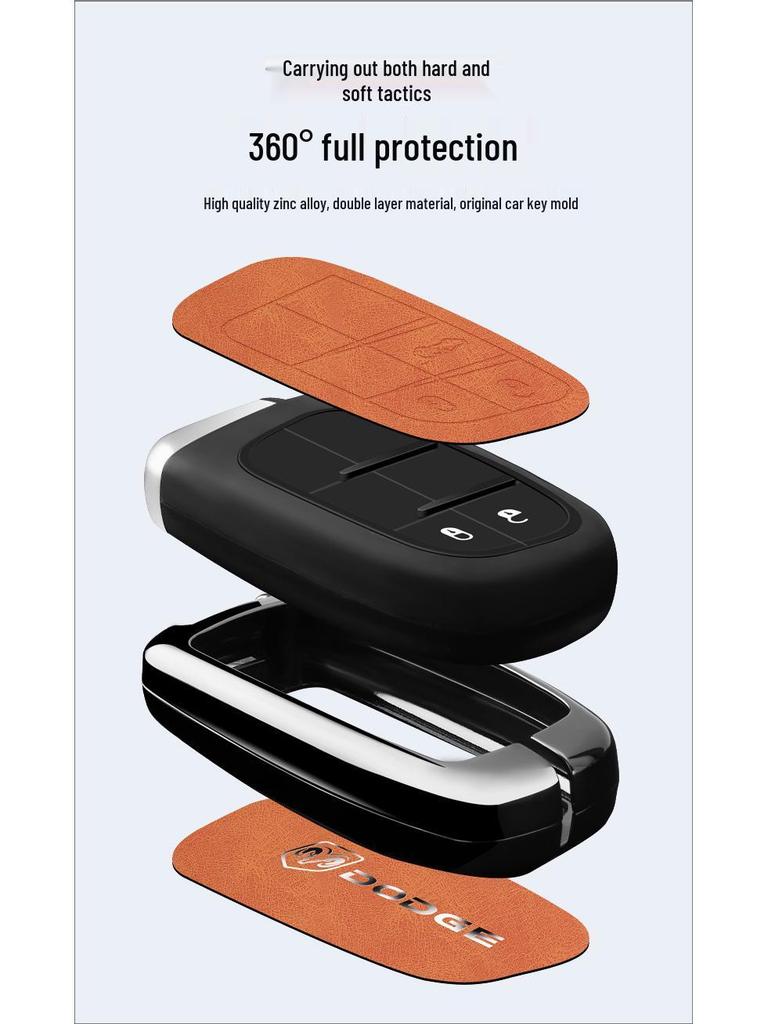 Dodge Journey Key Case for 2013-2016 Models - Metal Car Buckle Included
